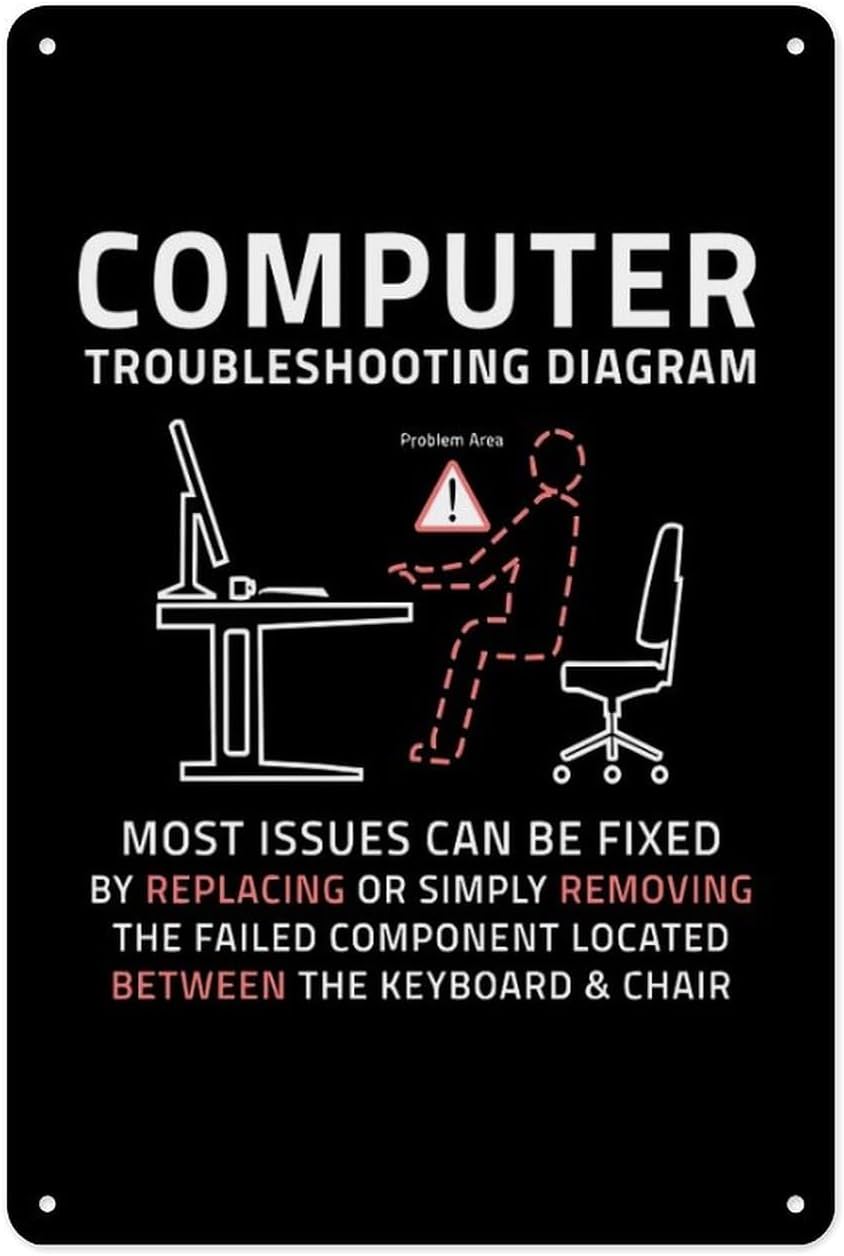 Office Tech For Home - Tanda Timah Logam 8X12 Inci-Poster Dukungan