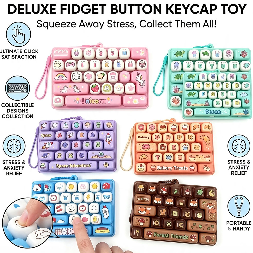Office Productivity Tech - Gantungan Kunci Keyboard Mekanik 26 Tombol