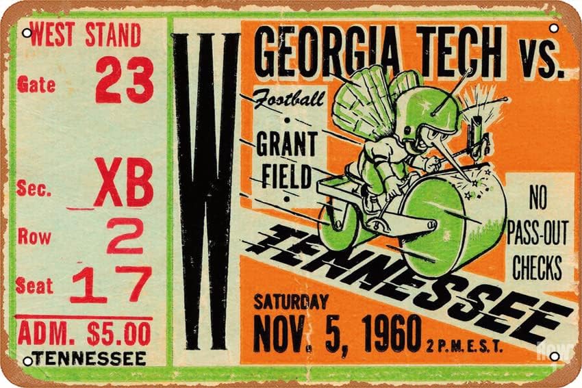 Office Tech For Home - Poster GEORGIA TECH VS. TENNESSEE 1960,