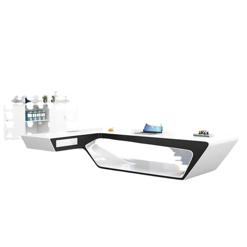 Office Management Technology - Meja direktur/pemimpin kantor desain sederhana modern