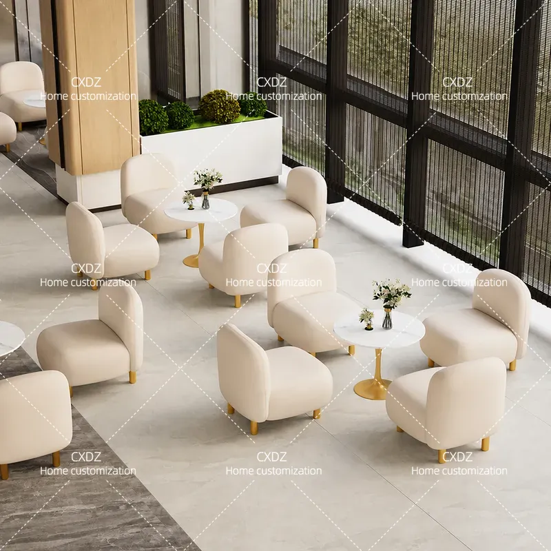 Tech Office Reception - Kursi Sofa Tunggal Kain Teknologi Modern
