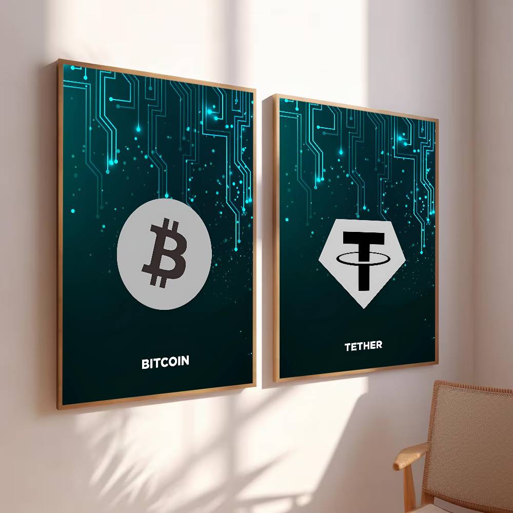 Poster Simbol Kripto Sirkuit T - Office Of Tech ulasan dan harga