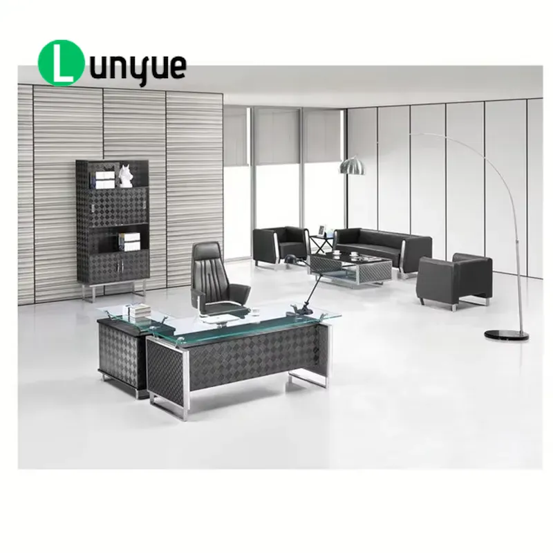 Meja Kantor Eksekutif Kaca Mod - Office Tech Furniture ulasan dan harga