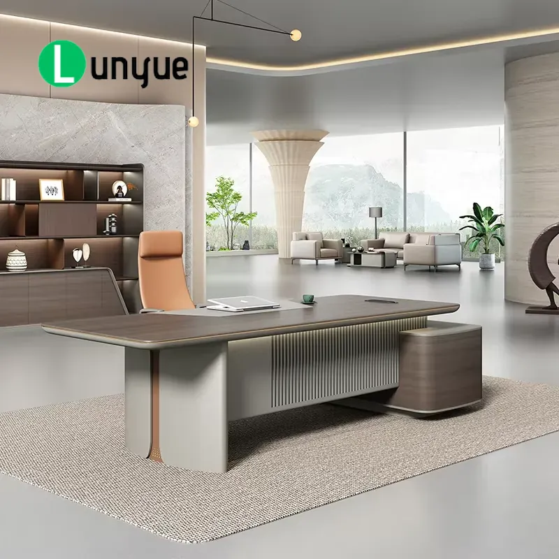 Meja Eksekutif Bentuk L Modern - Office Tech Furniture ulasan dan harga