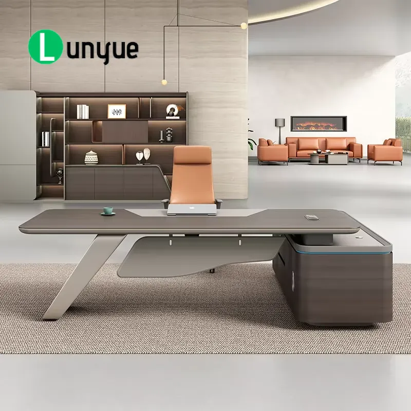 Meja Eksekutif Bentuk L Modern - Office Tech Furniture ulasan dan harga