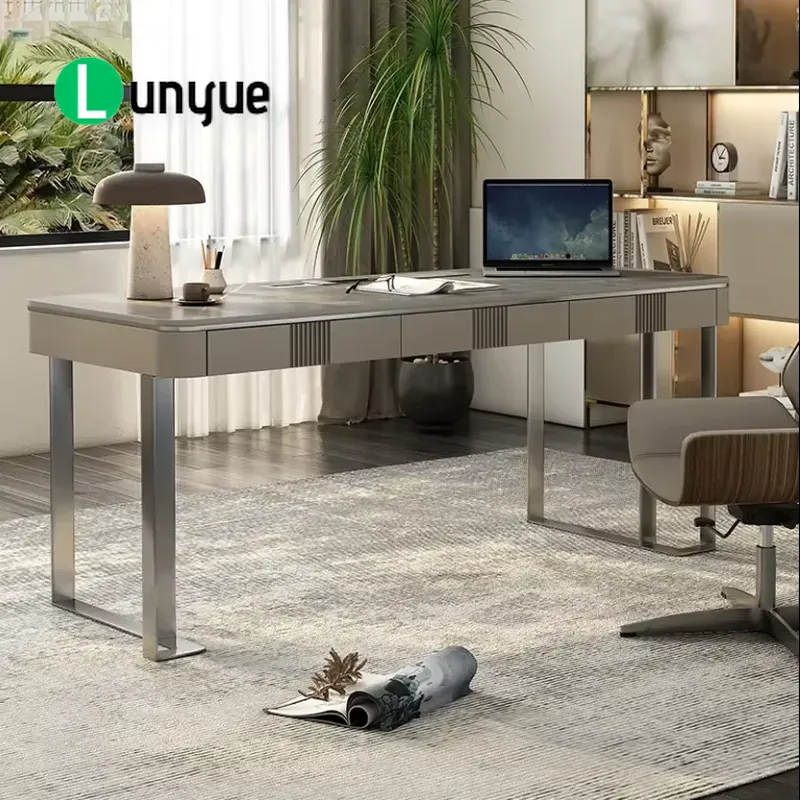 Meja Kantor Eksekutif Bentuk L - Office Tech Furniture ulasan dan harga