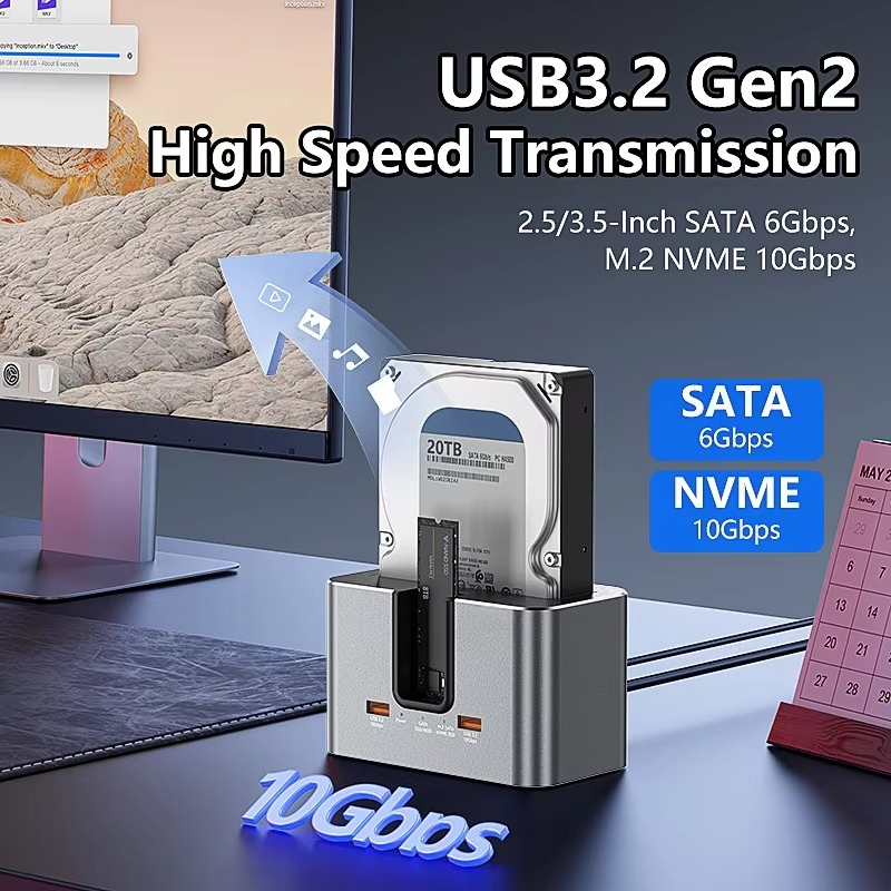 EE1 Custom All in One Dual Bay - Docking Station Usb C ulasan dan harga