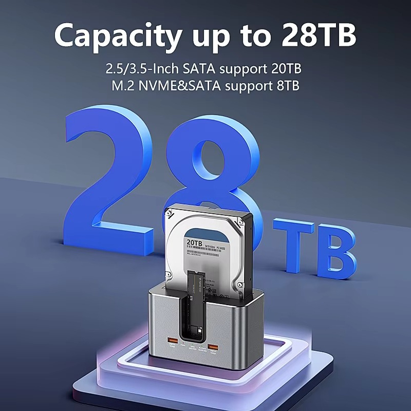 EE1 Custom All in One Dual Bay - Docking Station Usb C ulasan dan harga