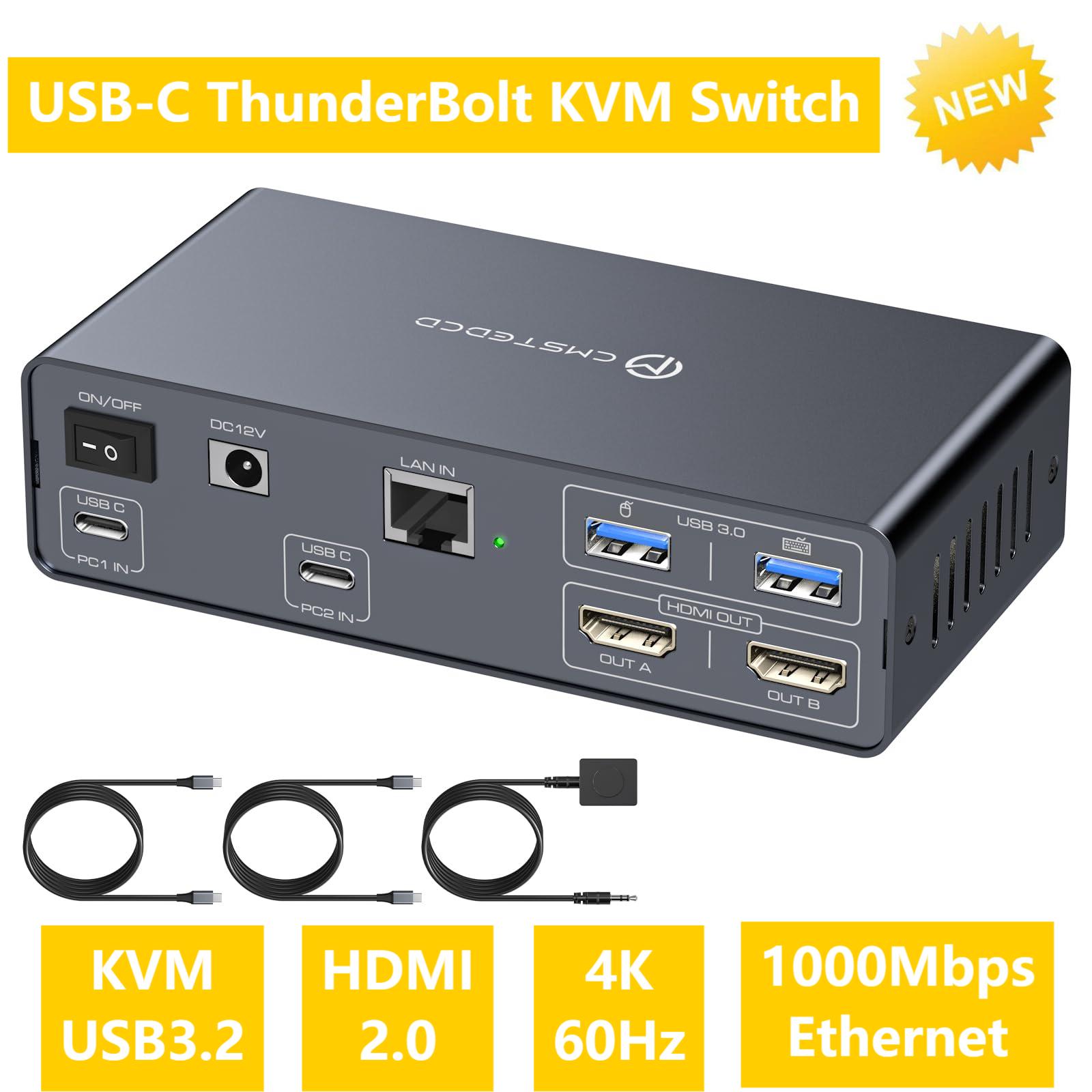 KVM USB C saklar KVM 2 Monitor - Docking Station Usb C ulasan dan harga