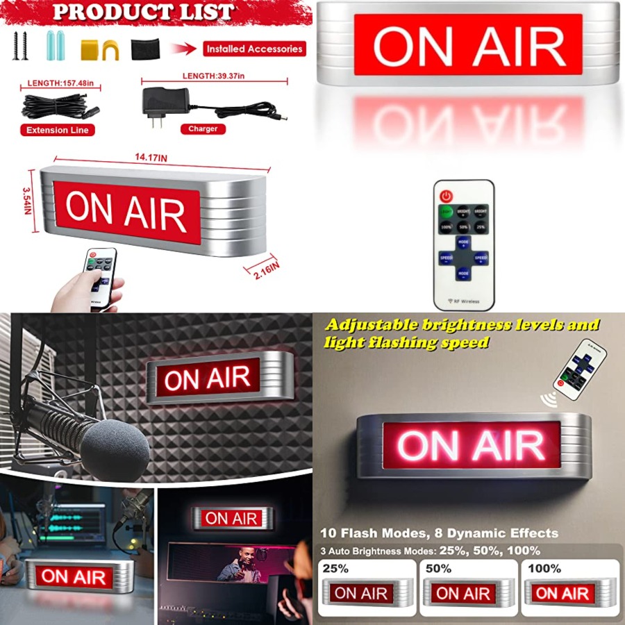 Tanda Lampu ON AIR, Tanda Peri - Office Youtuber ulasan dan harga