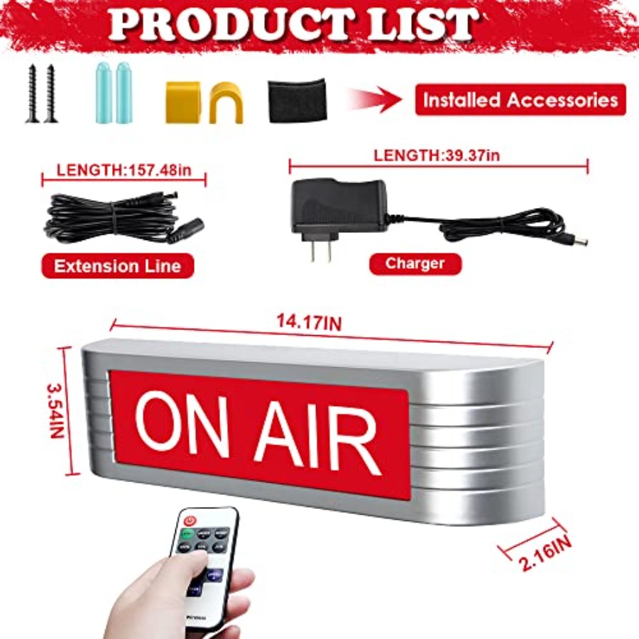 Tanda Lampu ON AIR, Tanda Peri - Office Youtuber ulasan dan harga