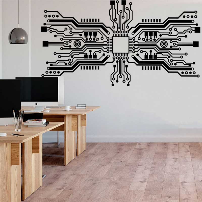 Stiker Dinding Chip Papan Sirk - Office Tech Furniture ulasan dan harga